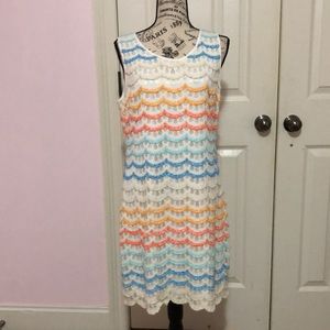 Antonio Melani Scallop Sheath Dress Size 8